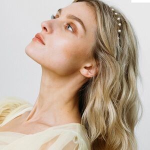 Iris Headband, Jennifer Behr, Pearl Gold